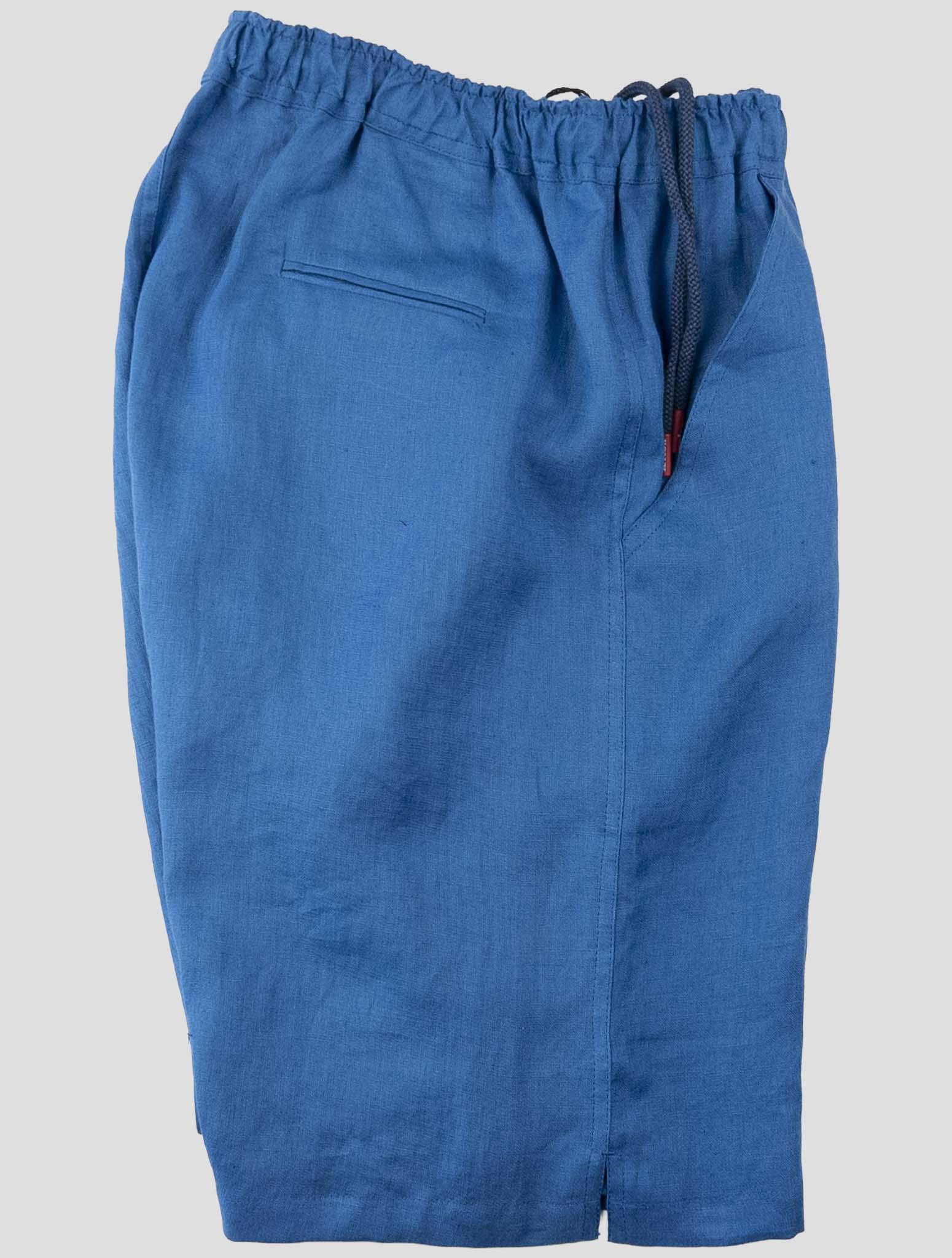 Kiton Blue Linen Short Pants