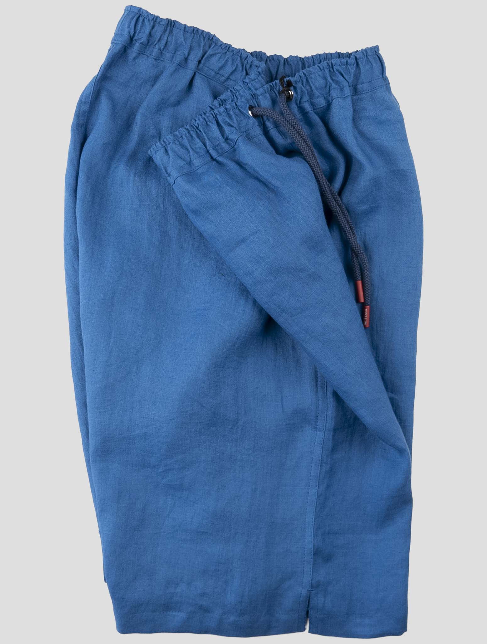 Kiton Blue Linen Short Pants