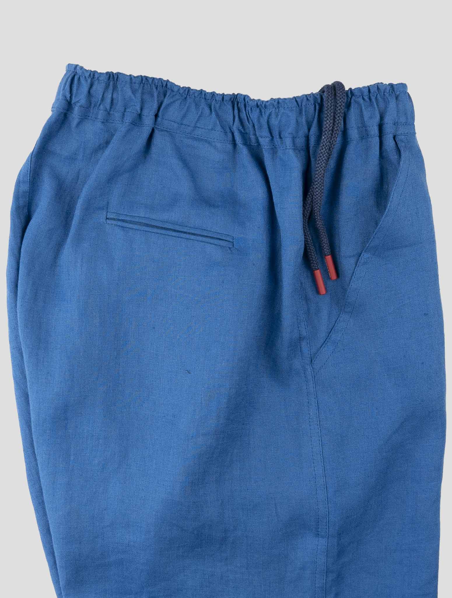 Kiton Blue Linen Short Pants