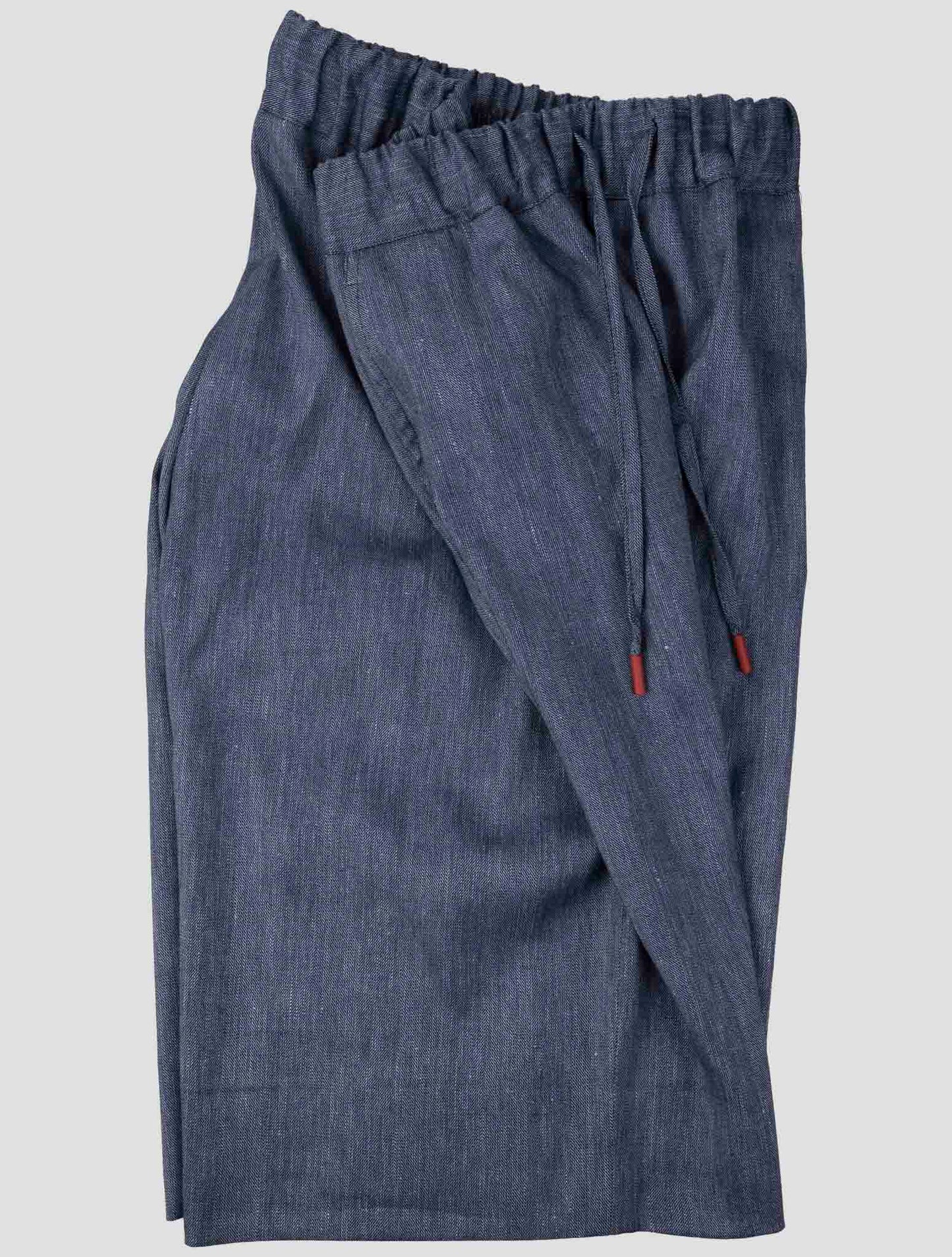 Kiton Blue Linen Cashmere Silk Pa Ea Short Pants