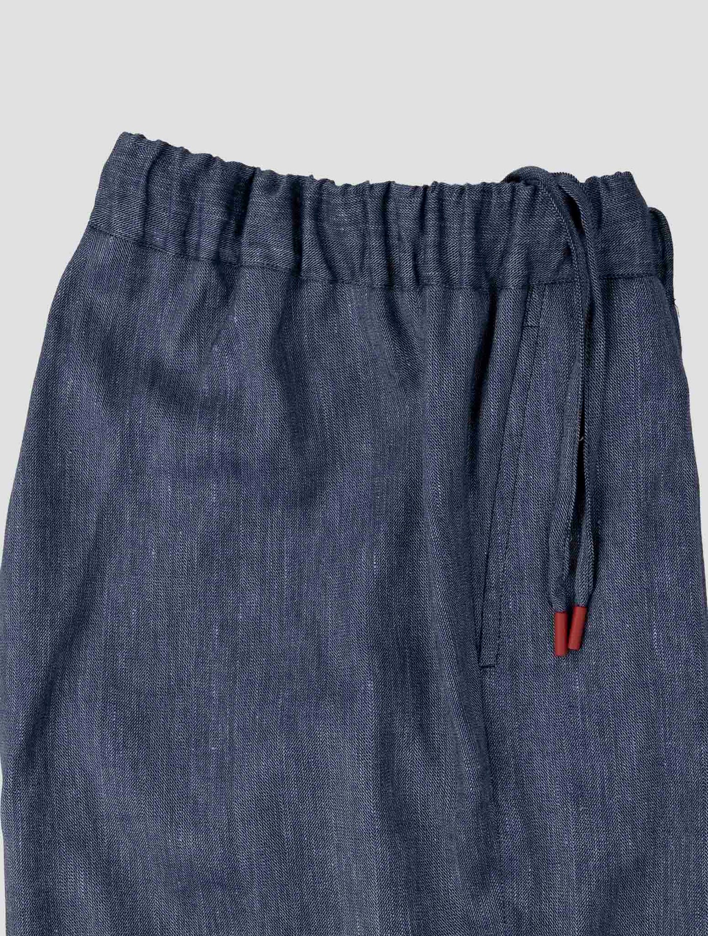 Kiton Blue Linen Cashmere Silk Pa Ea Short Pants
