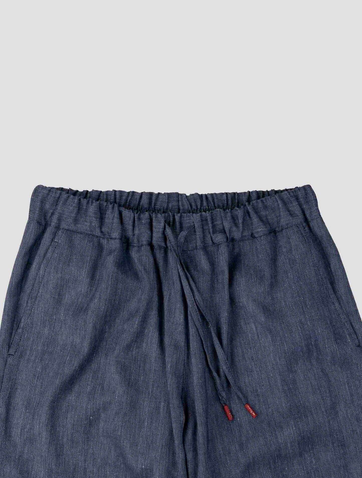 Kiton Blue Linen Cashmere Silk Pa Ea Short Pants