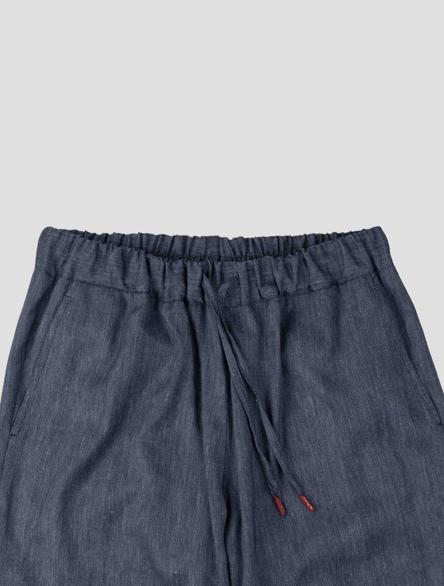 Kiton Blue Linen Cashmere Silk Pa Ea Short Pants