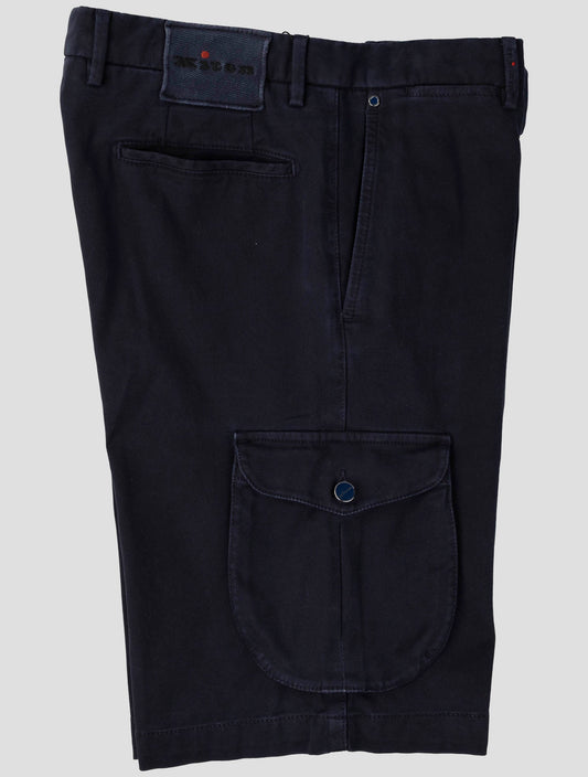 Kiton Dark Blue Cotton Ea Cargo Short Pants
