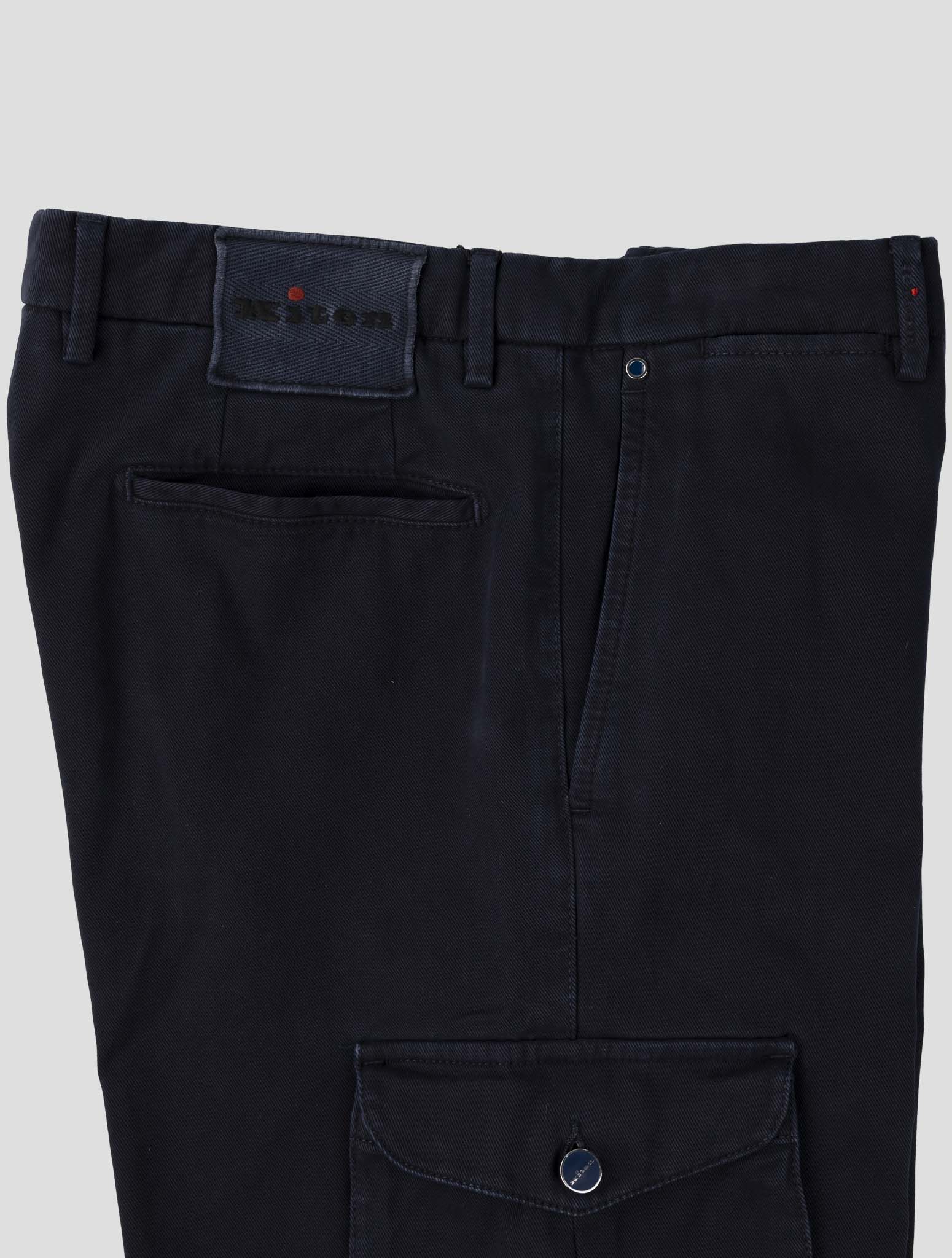 Kiton Dark Blue Cotton Ea Cargo Short Pants