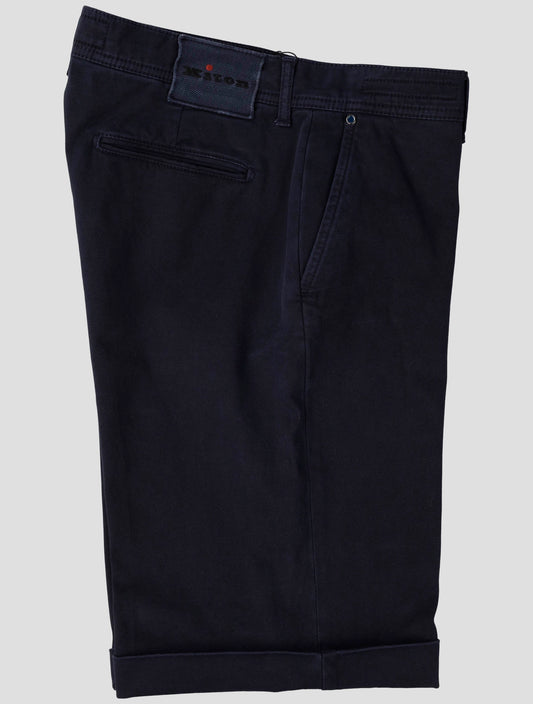 Kiton Dark Blue Cotton Ea Short Pants