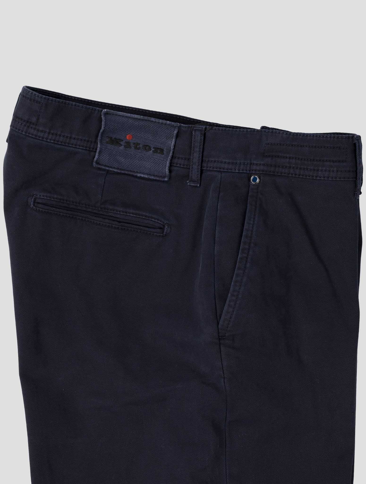 Kiton Dark Blue Cotton Ea Short Pants