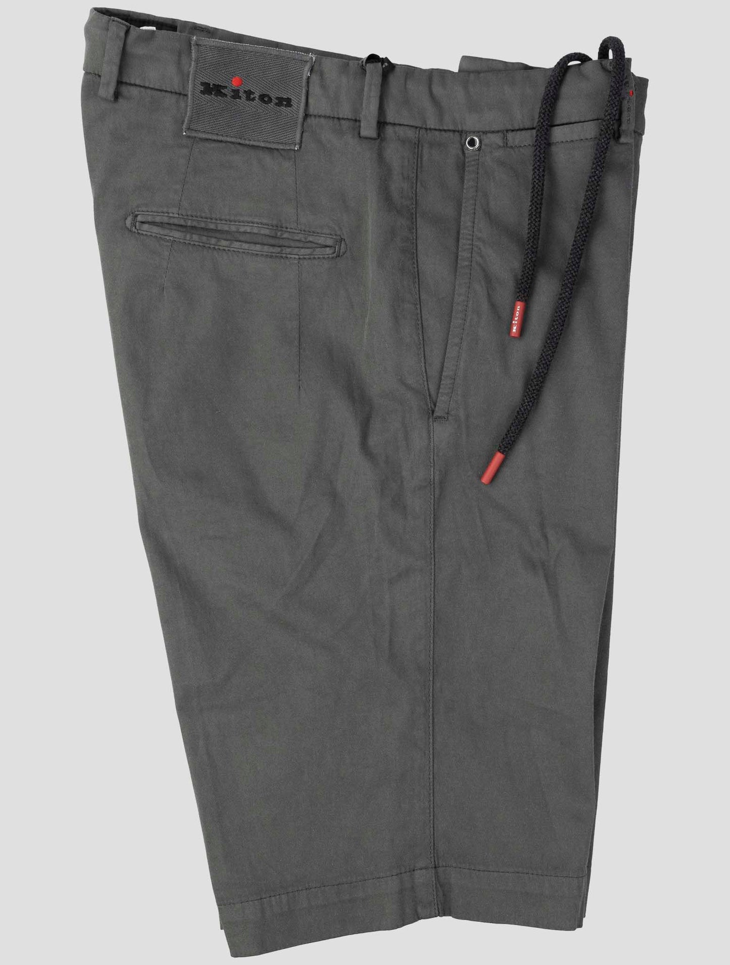 Kiton Gray Cotton Silk Ea Short Pants