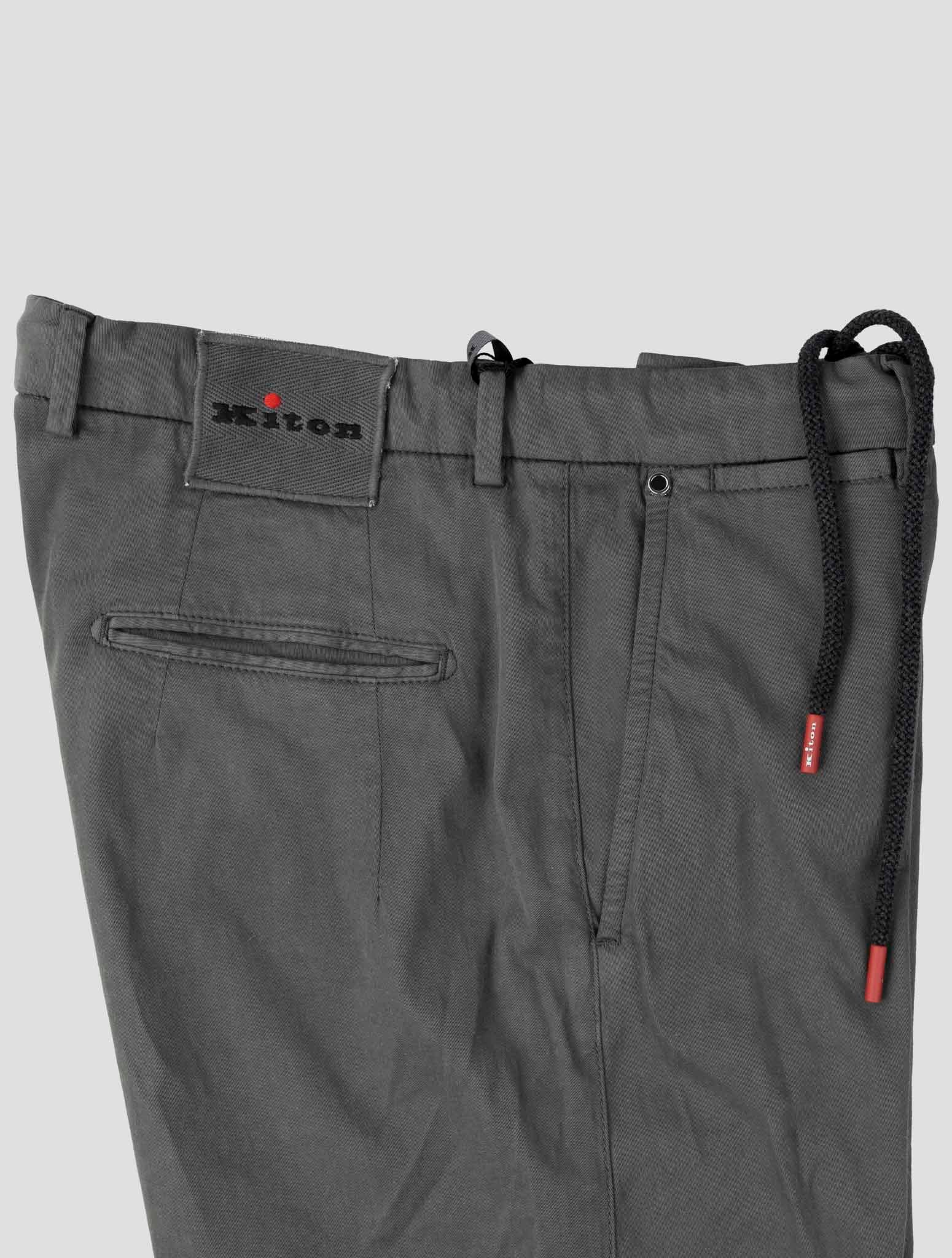 Kiton Gray Cotton Silk Ea Short Pants