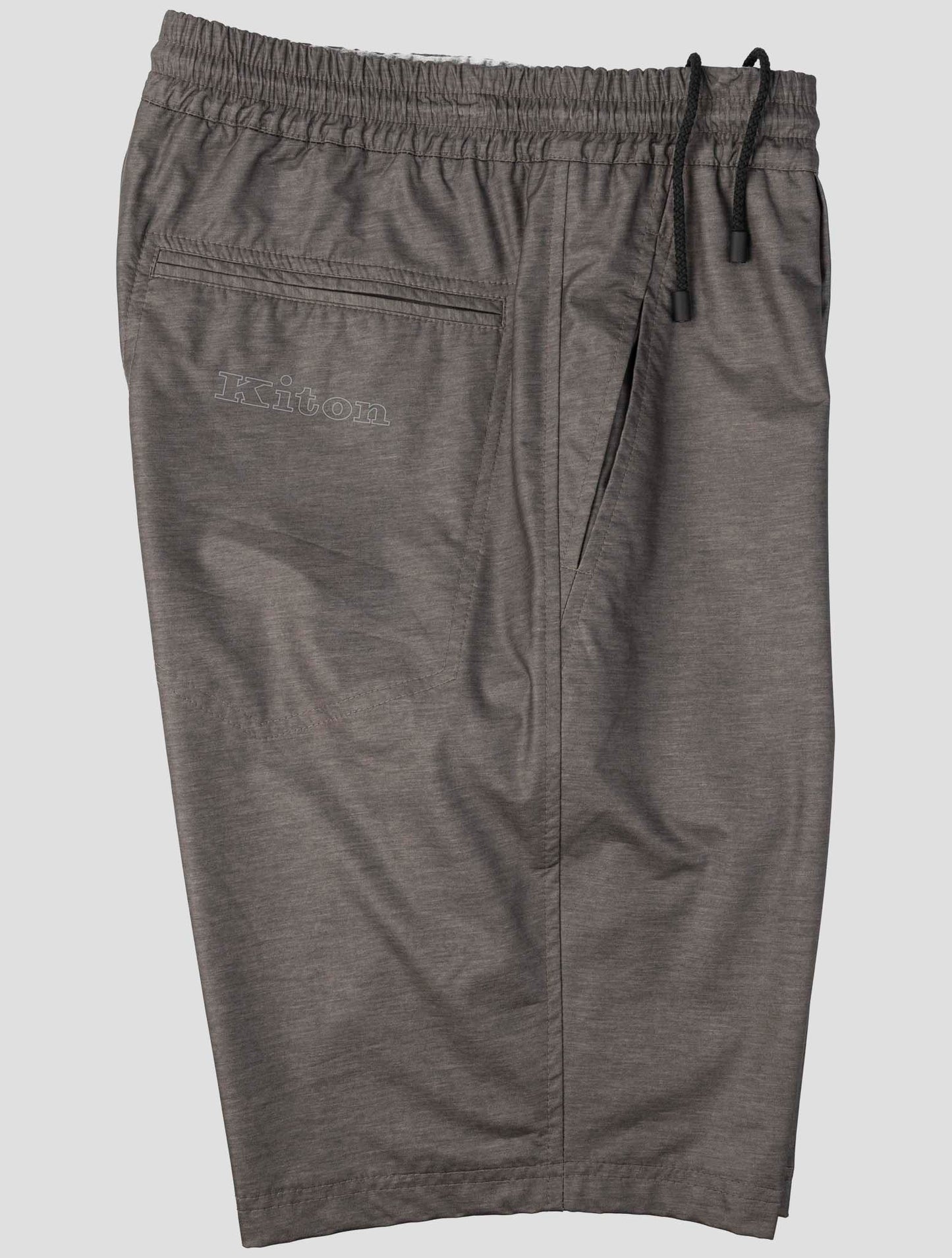 Kiton Gray Viscose Pu Ea Short Pants
