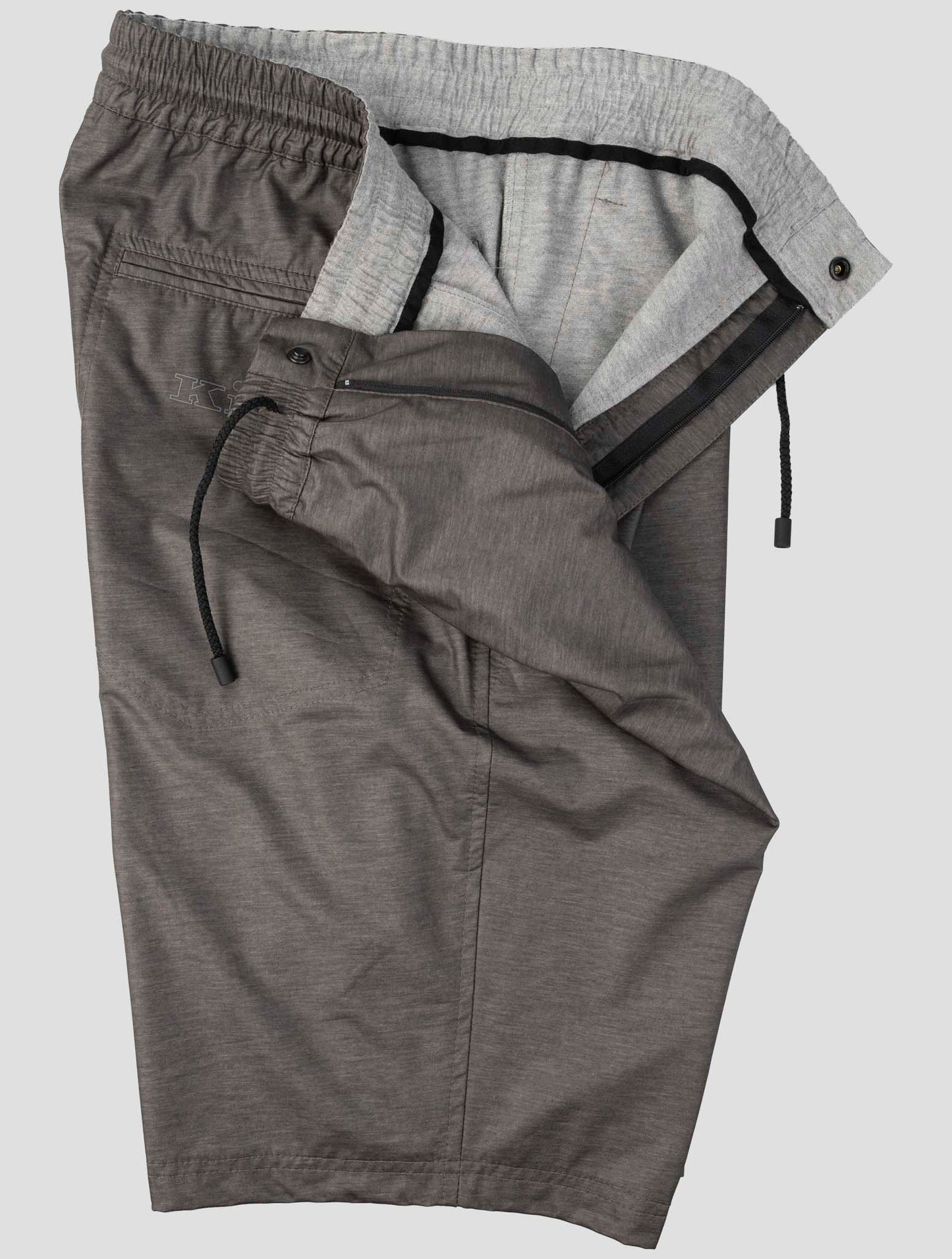 Kiton Gray Viscose Pu Ea Short Pants