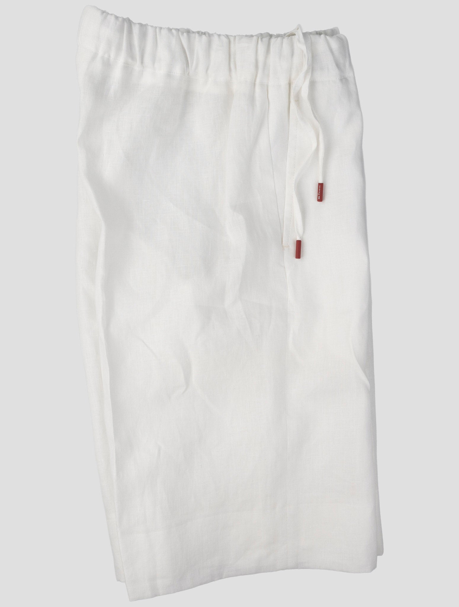 Kiton White Linen Short Pants