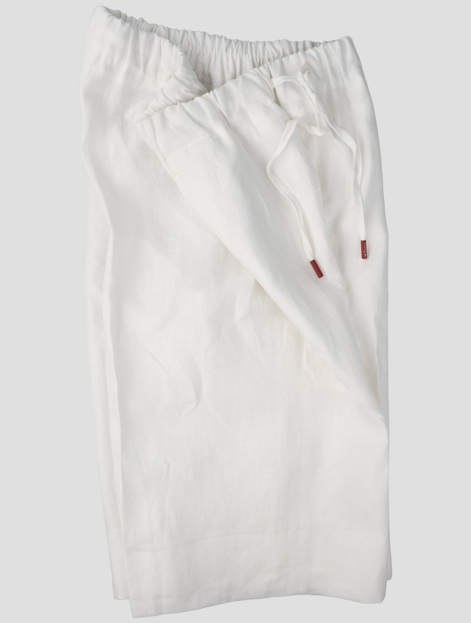 Kiton White Linen Short Pants