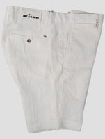 Kiton White Linen Short Pants