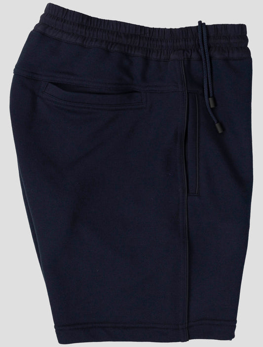 Kiton Dark Blue Cotton Pl Short Pants