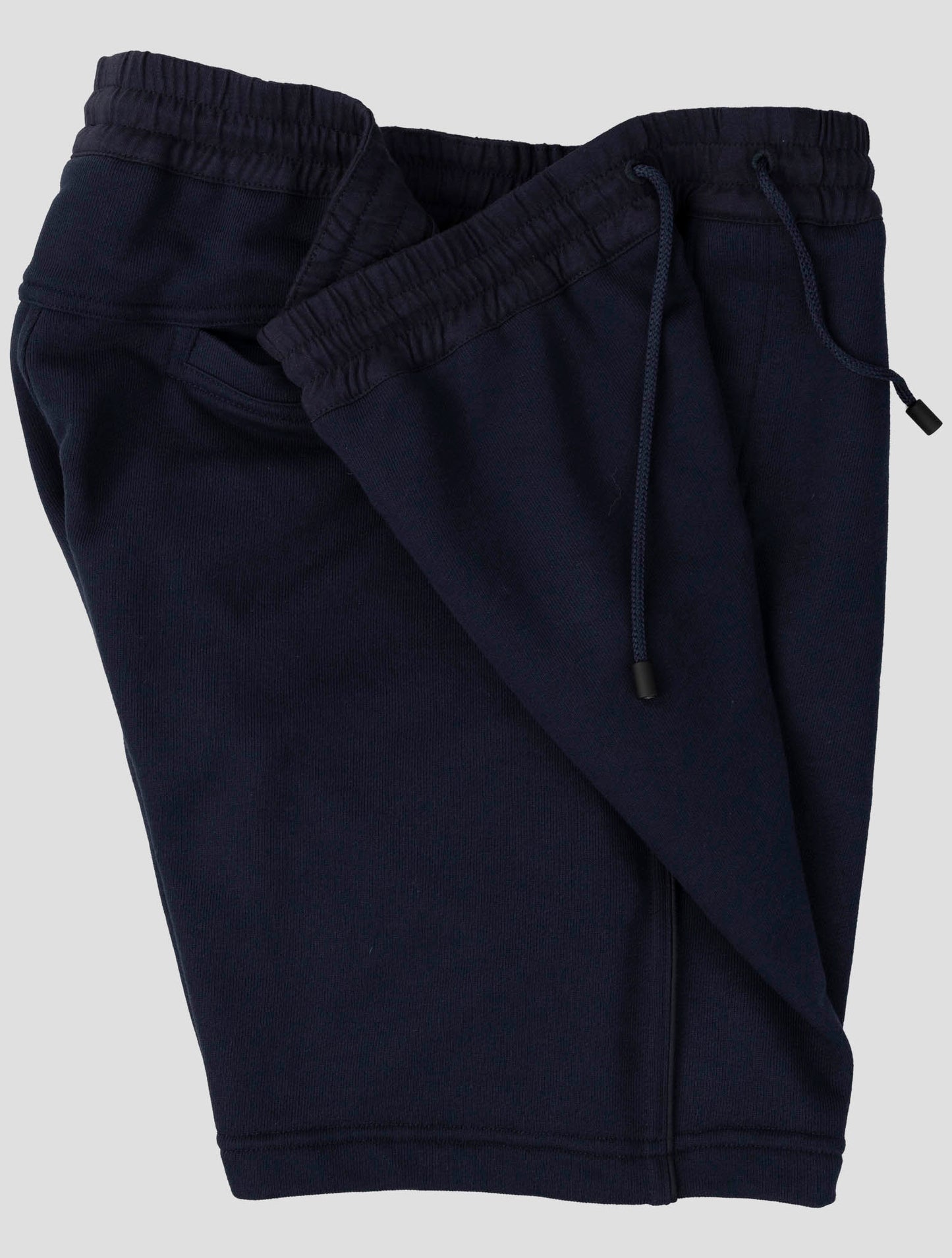 Kiton Dark Blue Cotton Pl Short Pants
