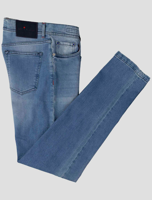 Kiton Light Blue Cotton Ea Jeans