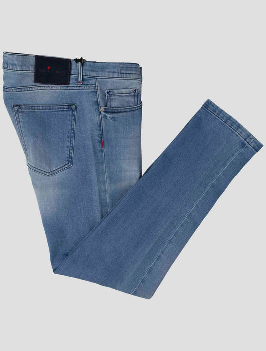 Kiton Light Blue Cotton Ea Jeans