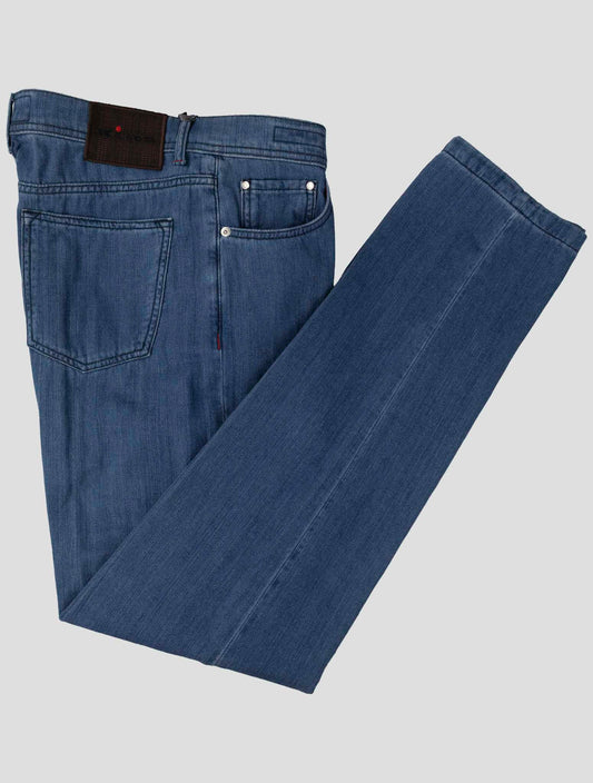 Kiton Blue Cotton Ea Jeans