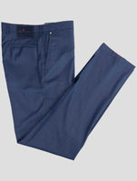 Kiton Blue Virgin Wool Pants