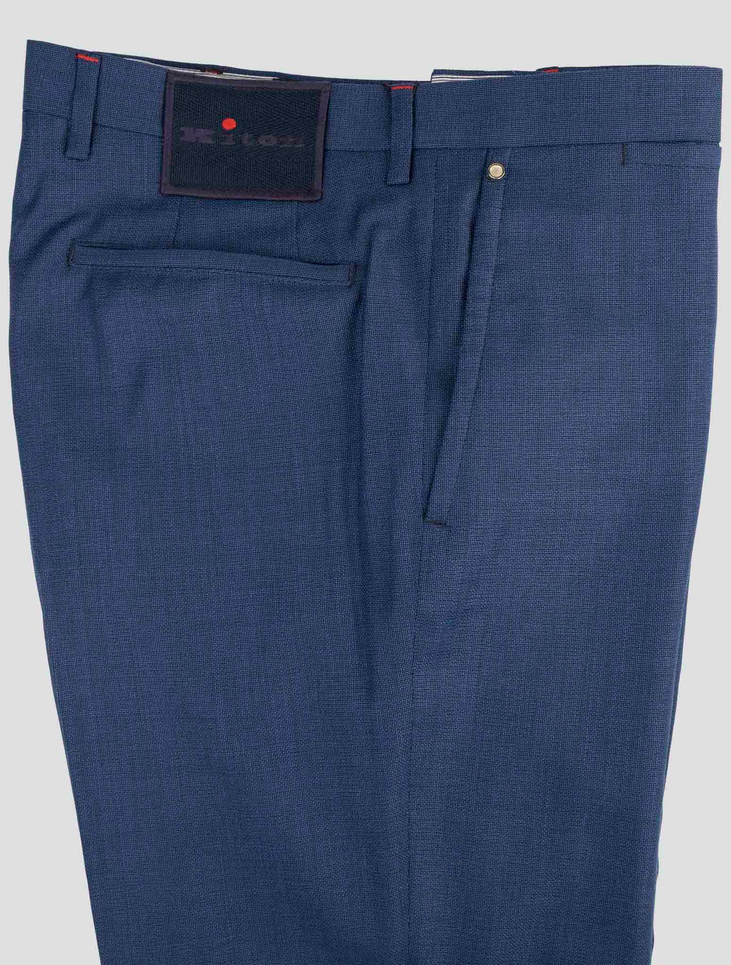 Kiton Blue Virgin Wool Pants