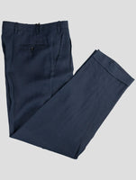 Kiton Blue Linen Pants