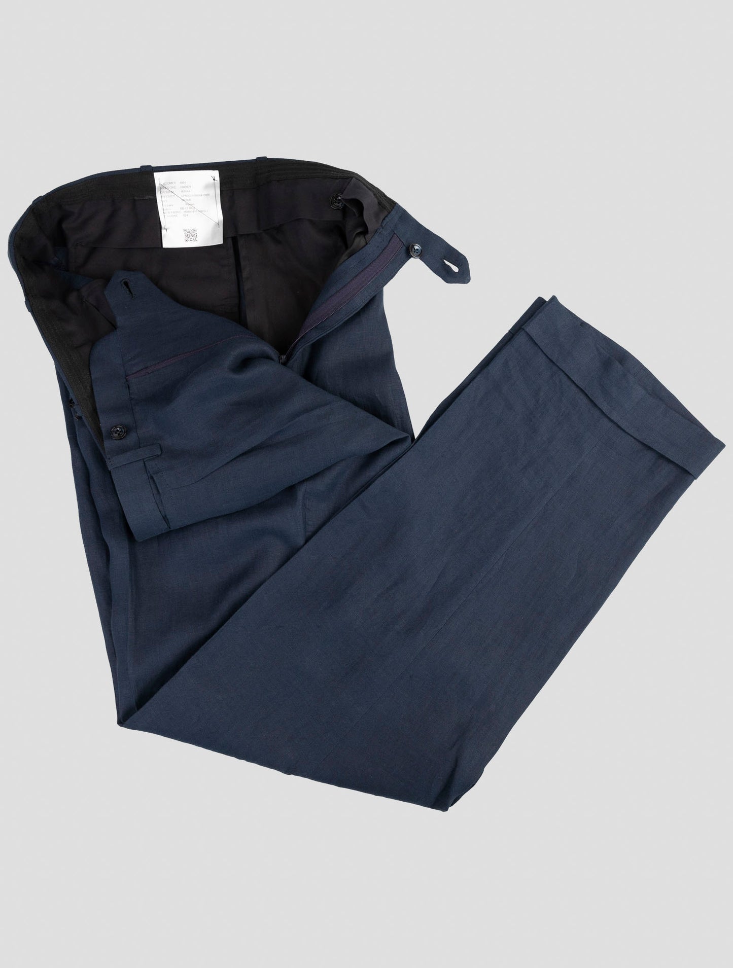 Kiton Blue Linen Pants