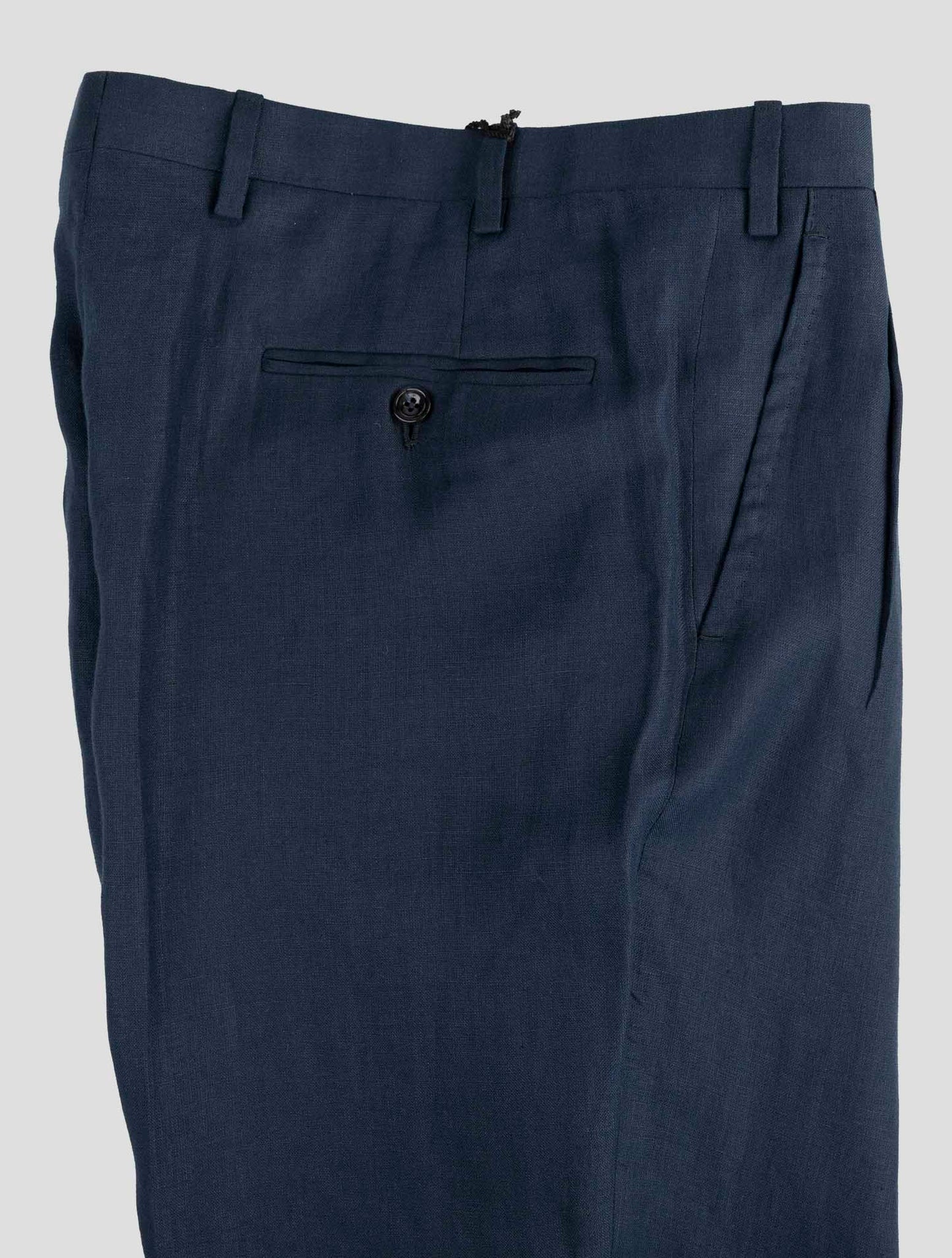 Kiton Blue Linen Pants