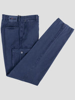 Kiton Blue Cotton Cashmere Cargo Pant