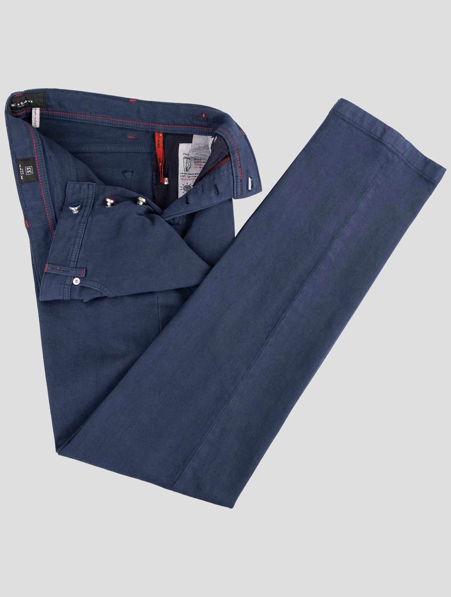 Kiton Blue Cotton Ea Jeans