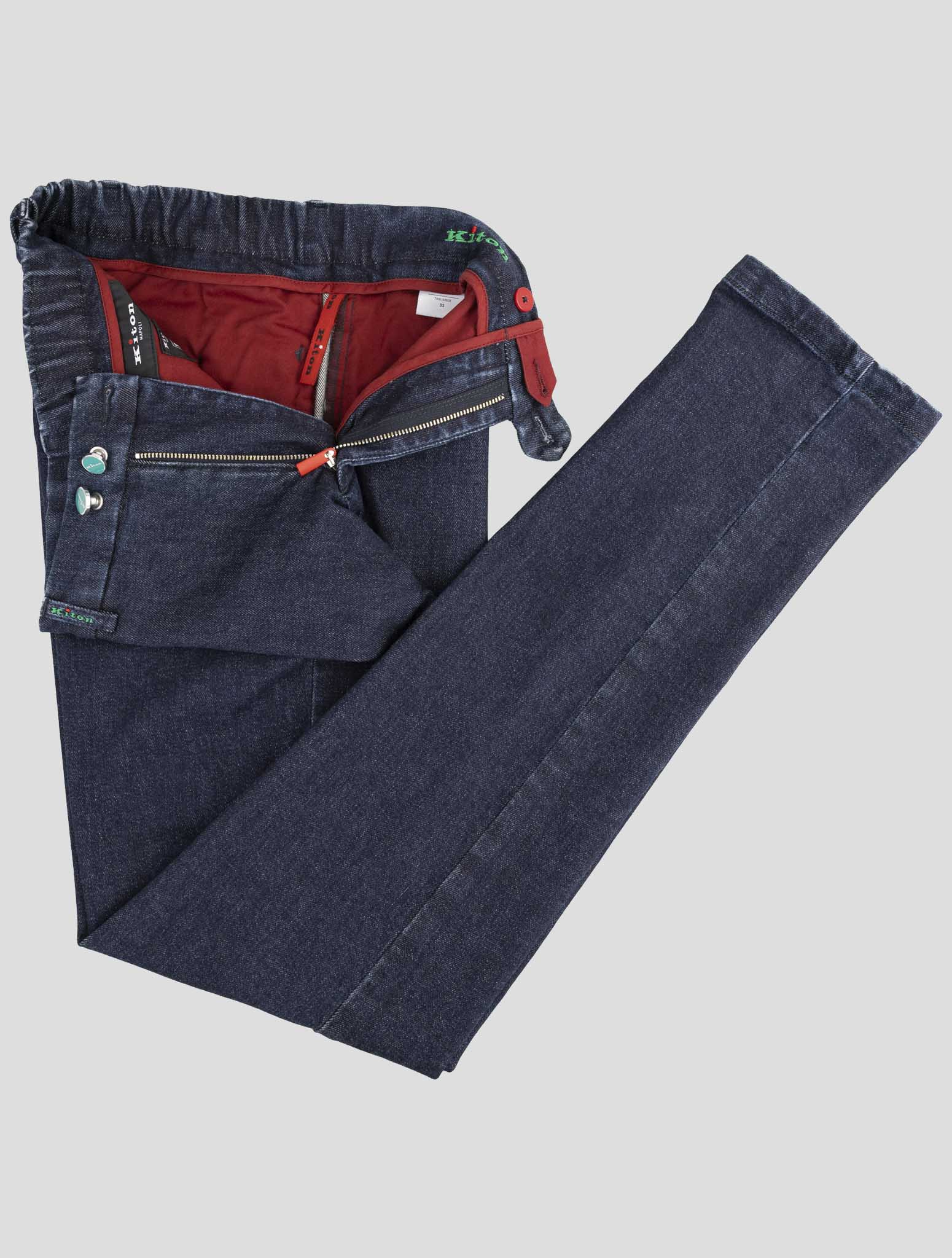 Kiton Denim Cotton Cashmere Ea Pants