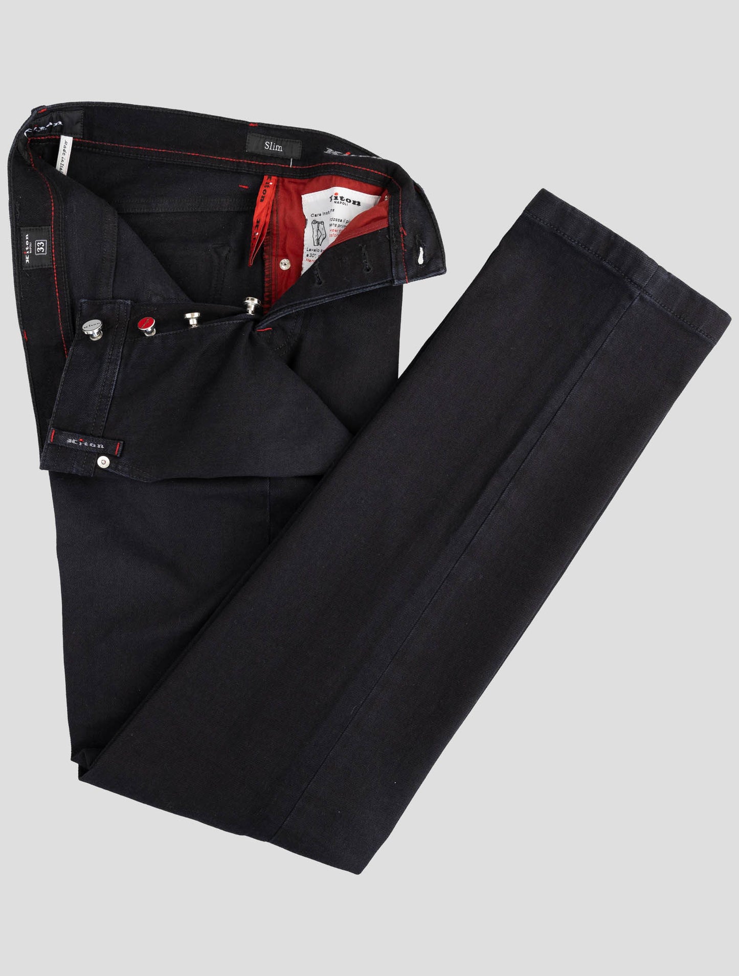 Kiton Dark Blue Cotton Pl Ea Jeans