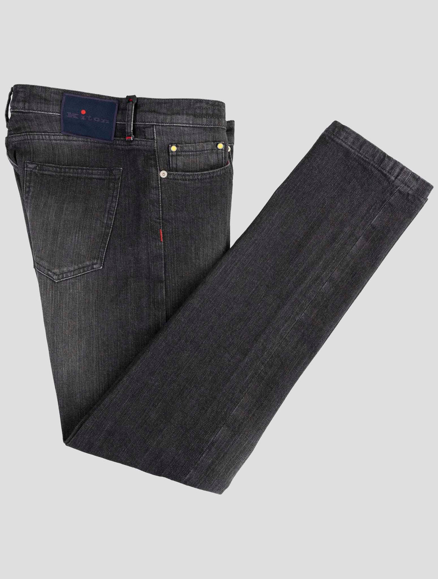 Kiton Dark Gray Cotton Ea Jeans