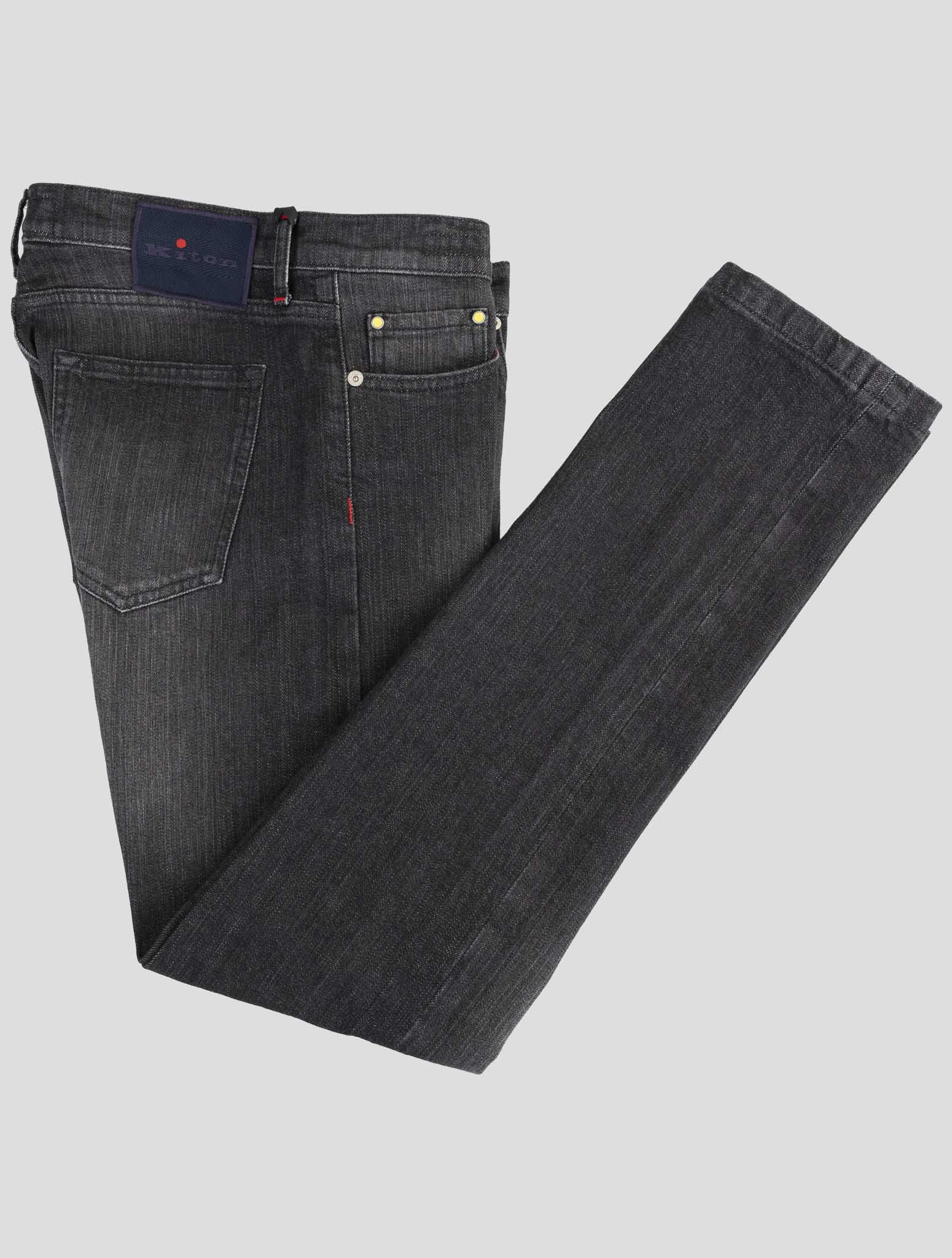 Kiton Dark Gray Cotton Ea Jeans