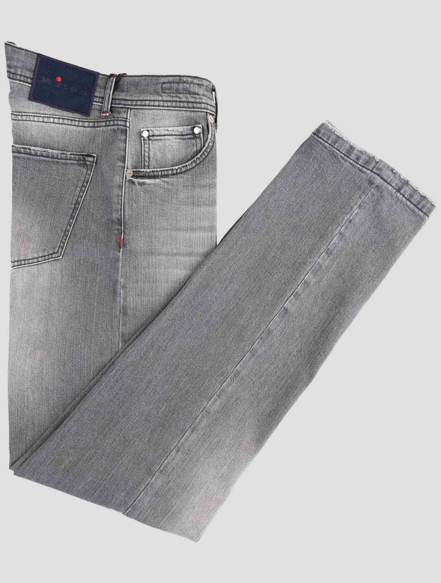 Kiton Gray Cotton Ea Jeans