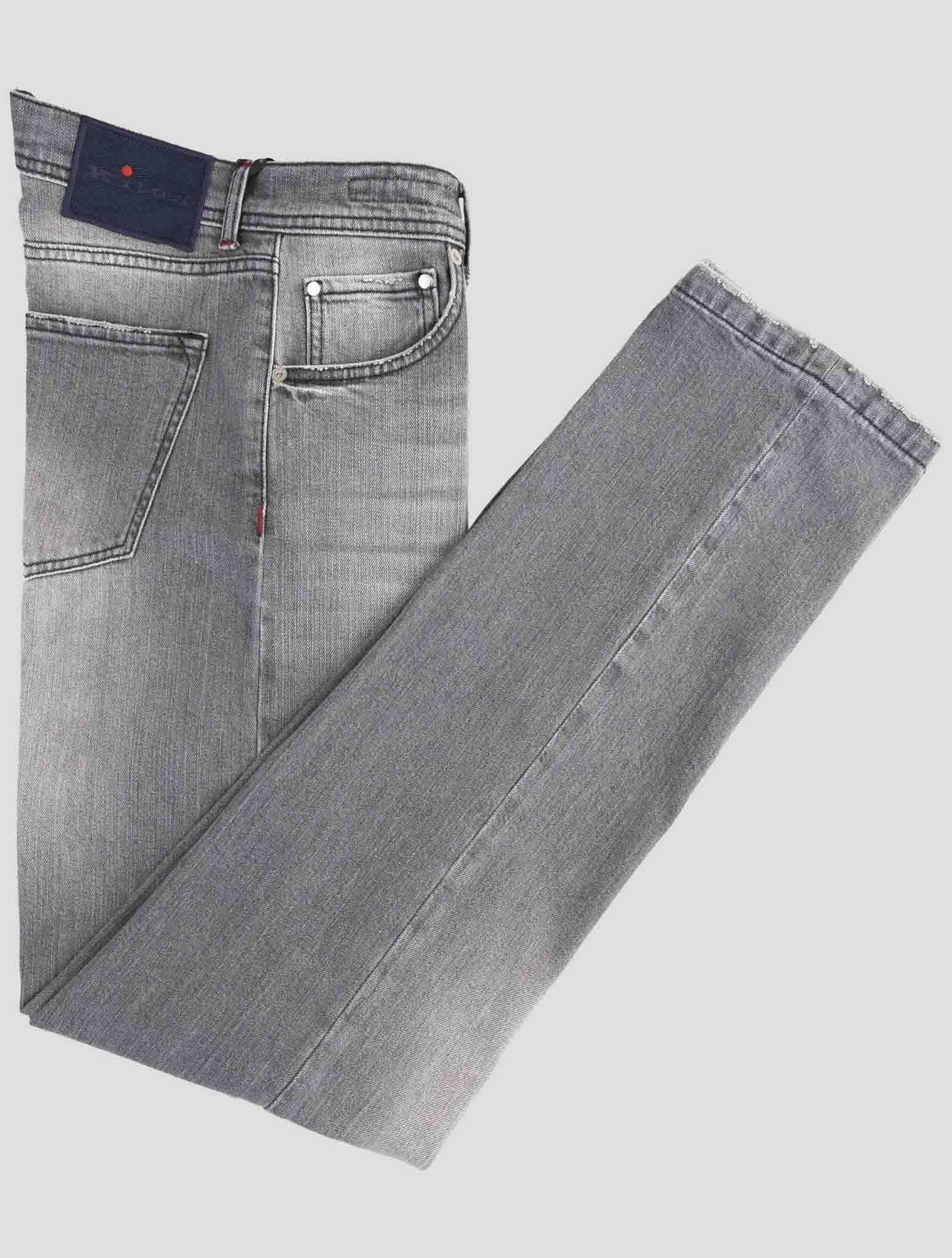 Kiton Gray Cotton Ea Jeans