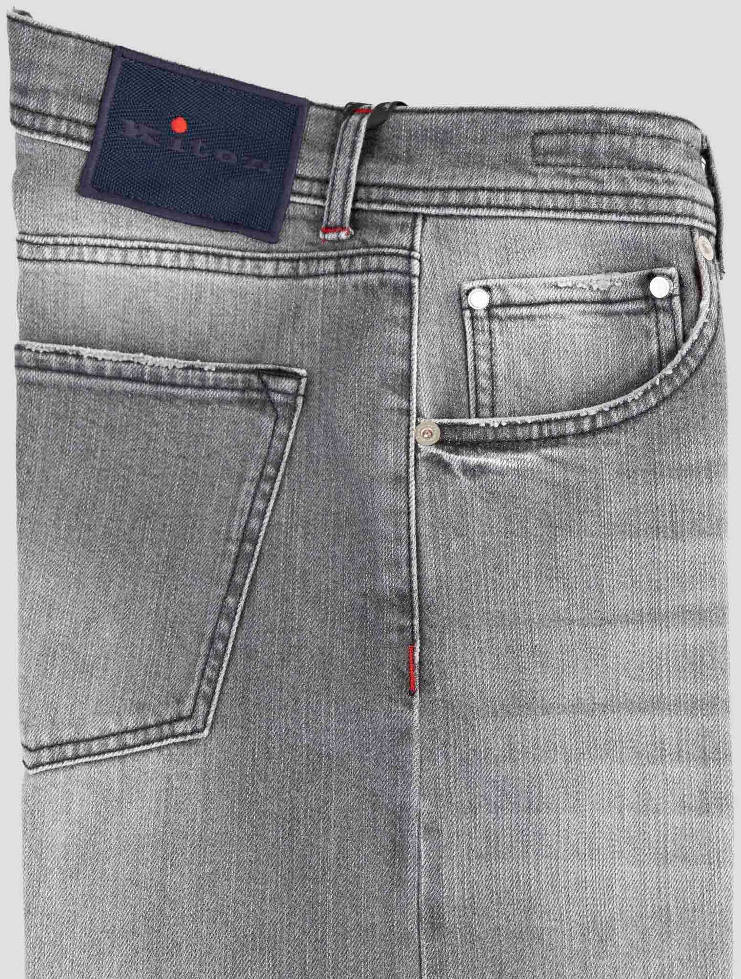 Kiton Gray Cotton Ea Jeans
