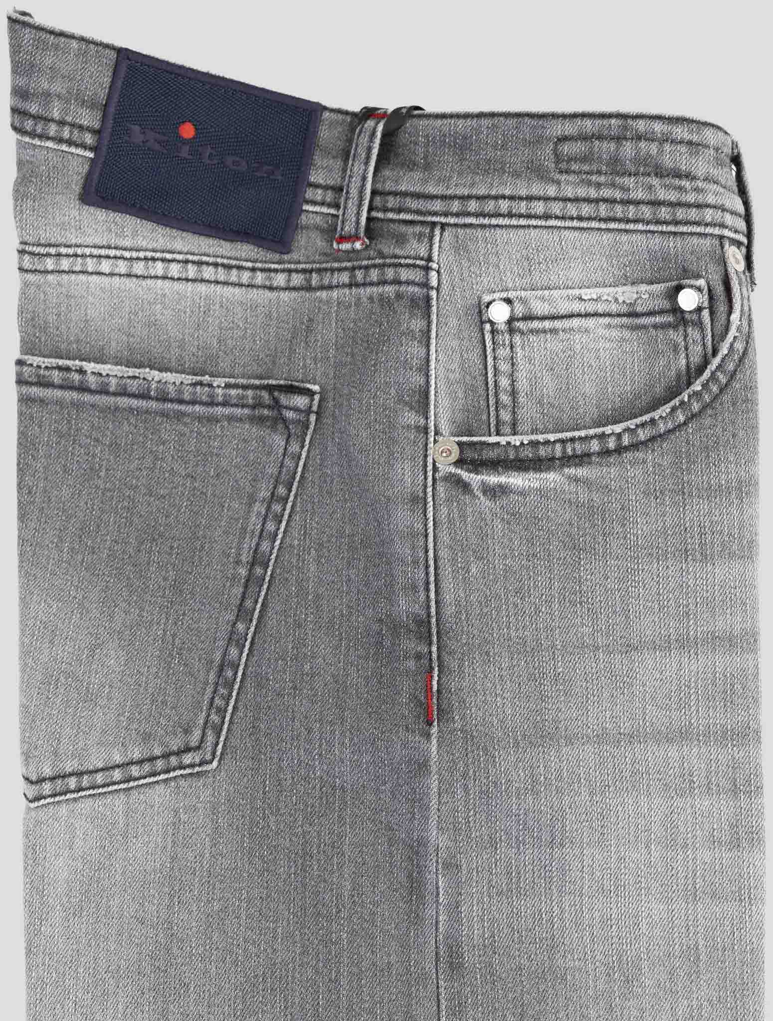 Kiton Gray Cotton Ea Jeans