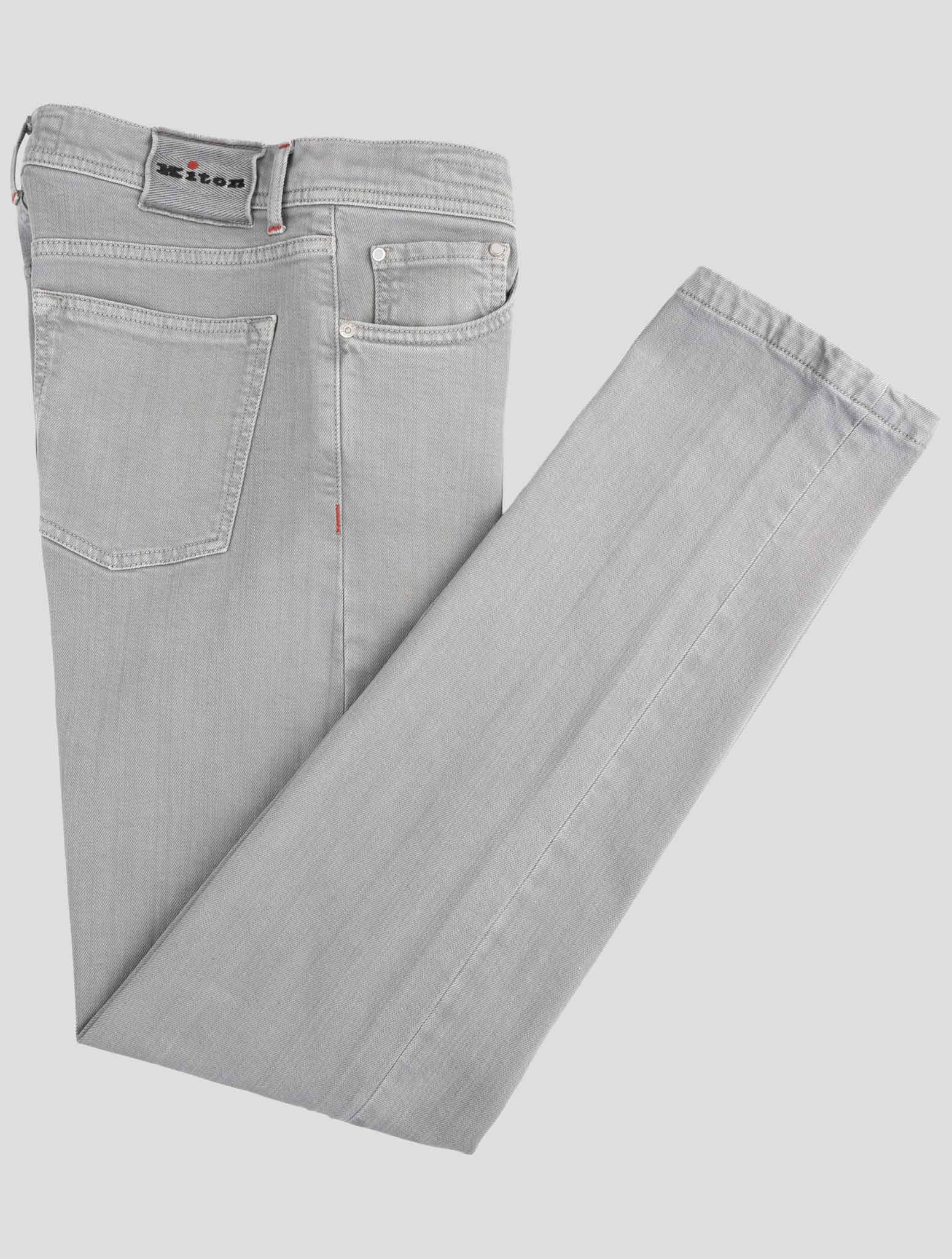 Kiton Gray Cotton Ea Jeans