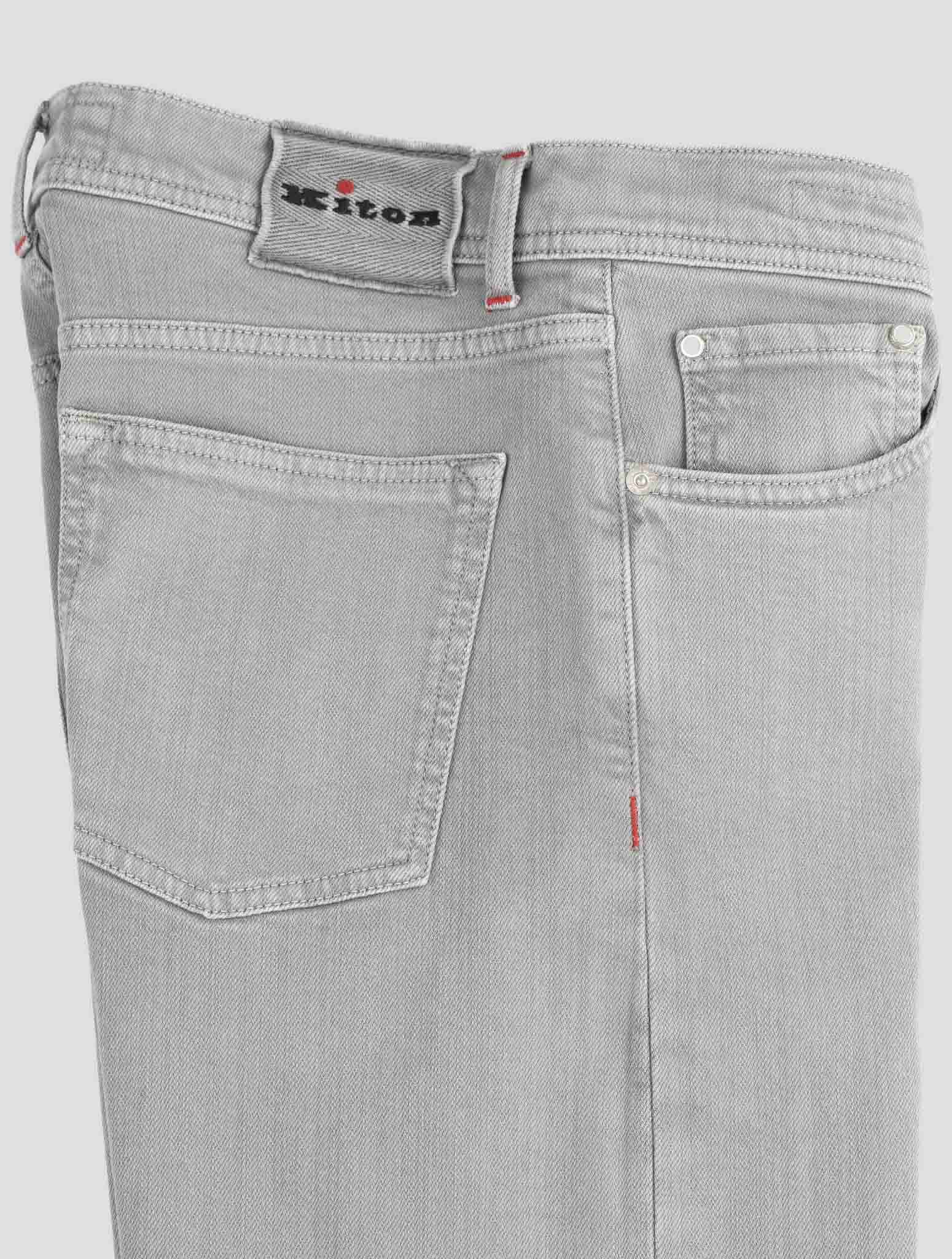 Kiton Gray Cotton Ea Jeans
