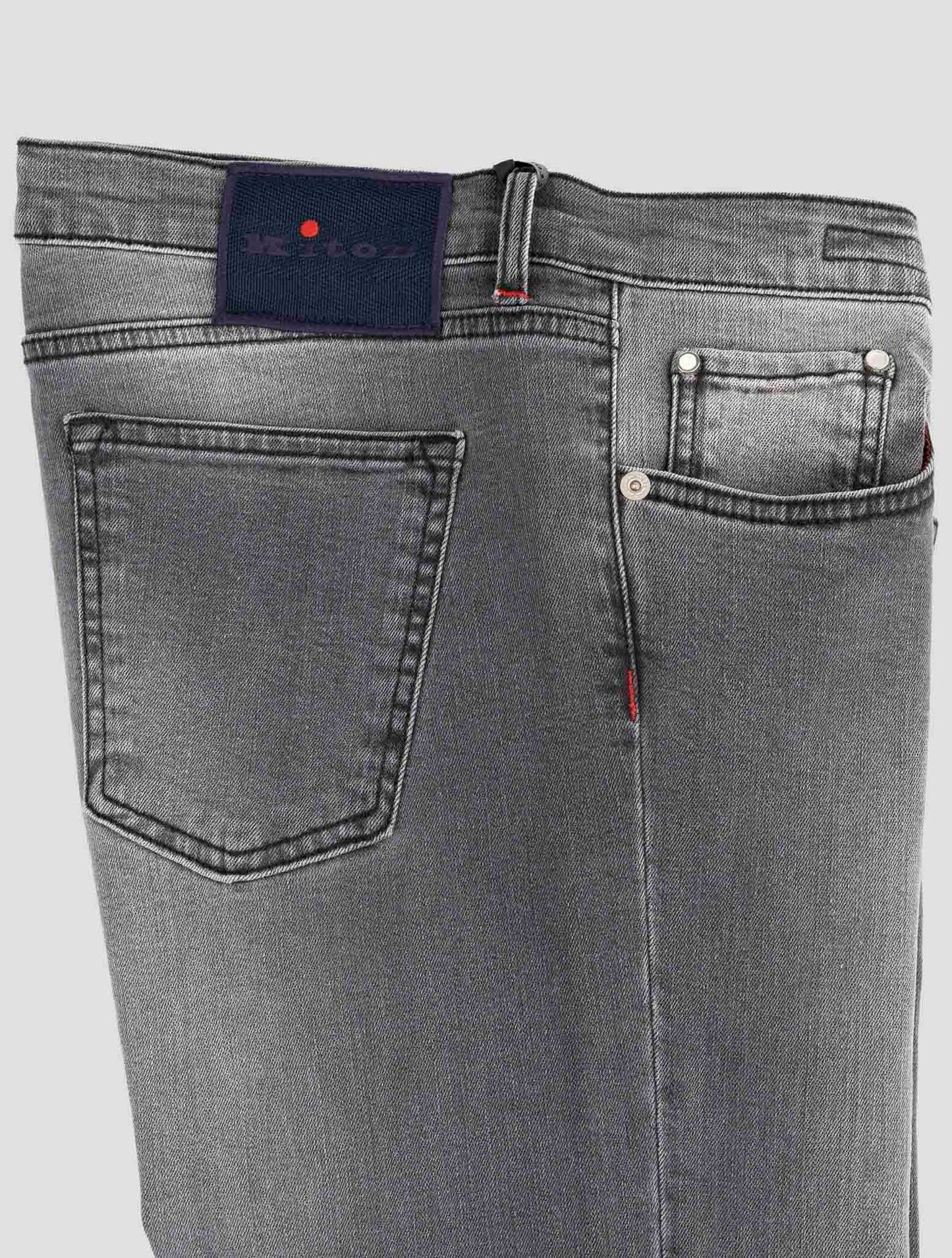 Kiton Gray Cotton Ea Jeans