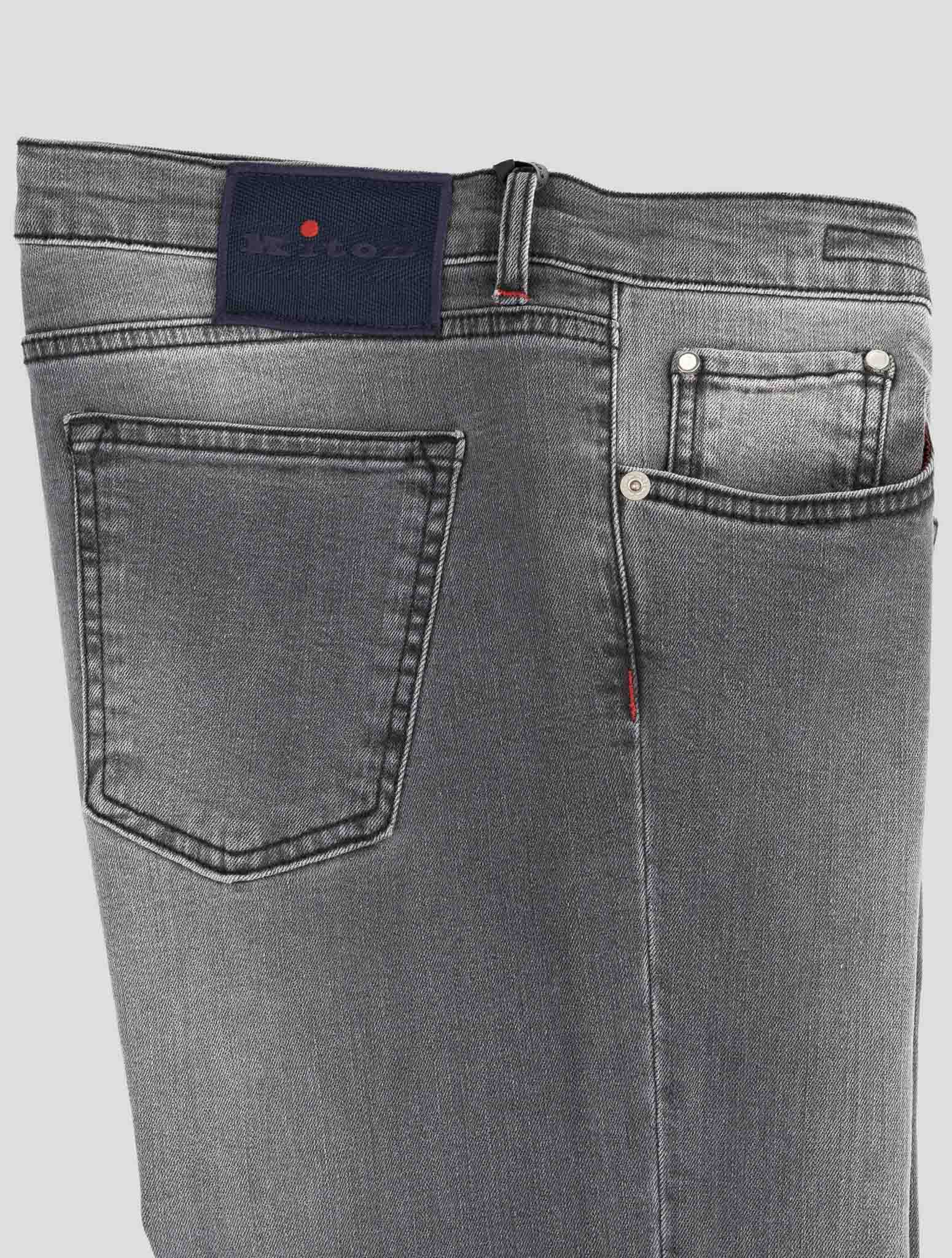Kiton Gray Cotton Ea Jeans