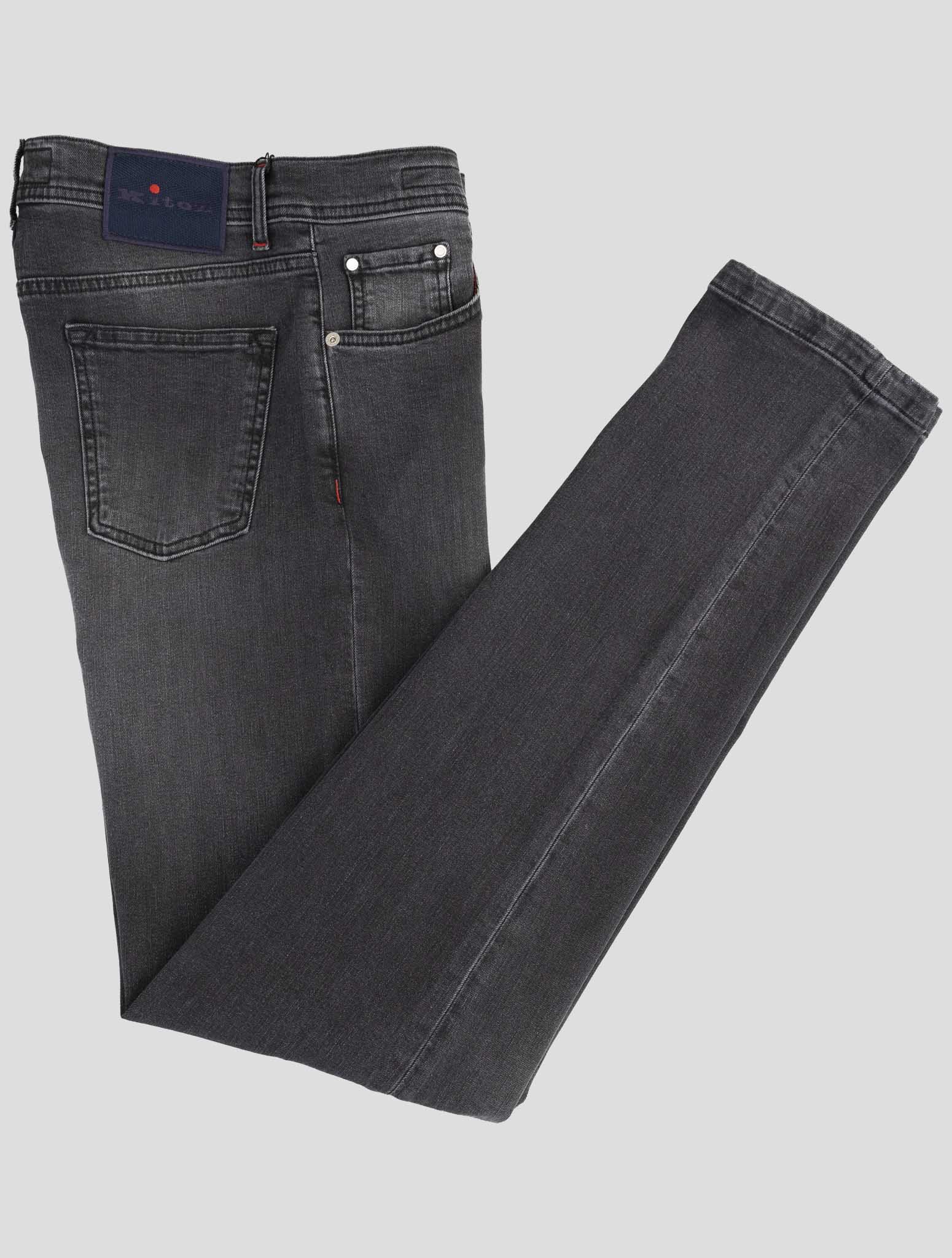 Kiton Gray Cotton Ea Jeans