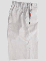 Kiton Gray Linen Cashmere Silk Pa Ea Short Pants