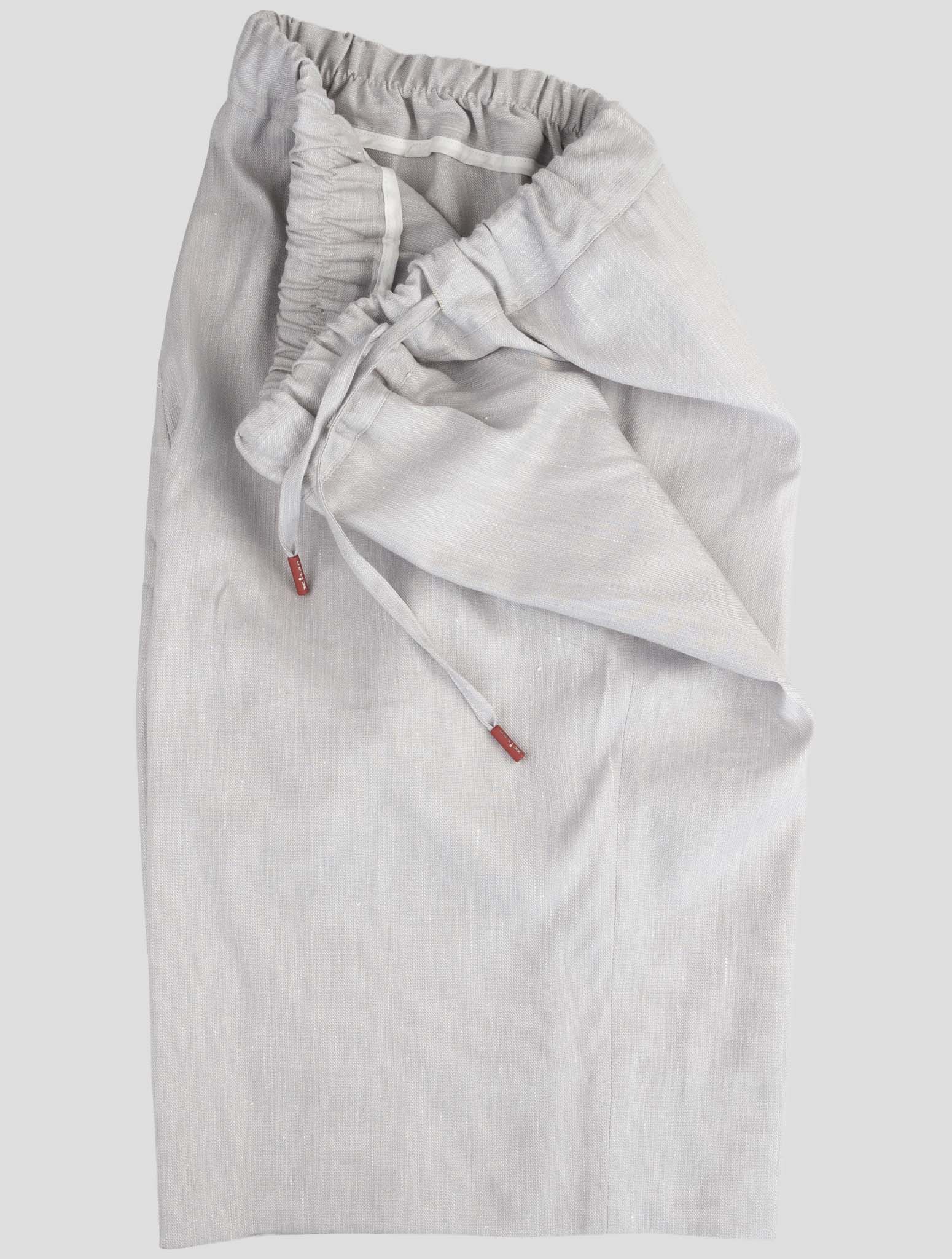 Kiton Gray Linen Cashmere Silk Pa Ea Short Pants