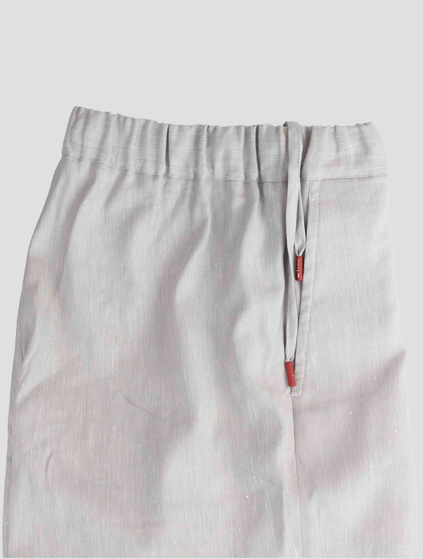 Kiton Gray Linen Cashmere Silk Pa Ea Short Pants