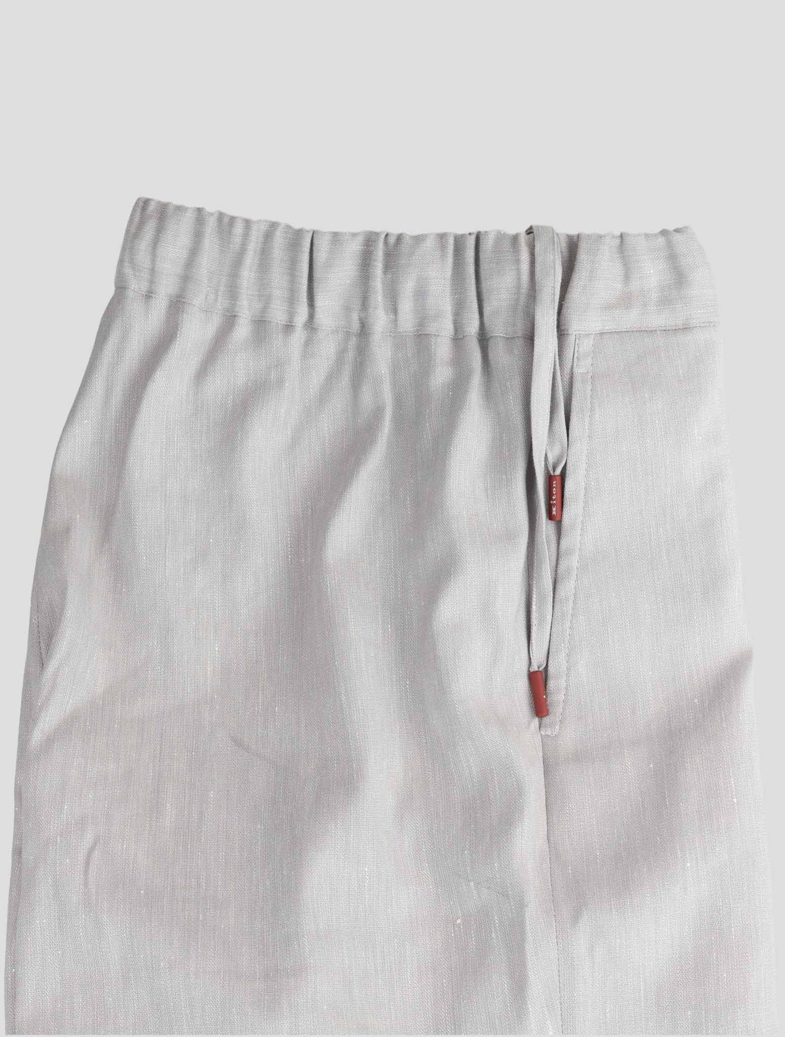 Kiton Gray Linen Cashmere Silk Pa Ea Short Pants