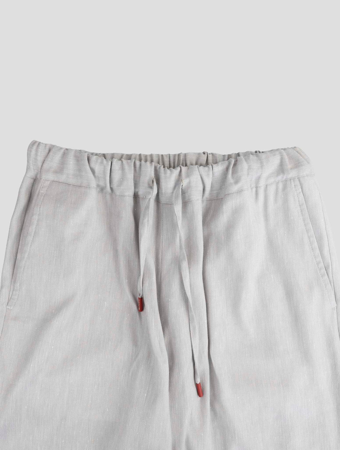 Kiton Gray Linen Cashmere Silk Pa Ea Short Pants