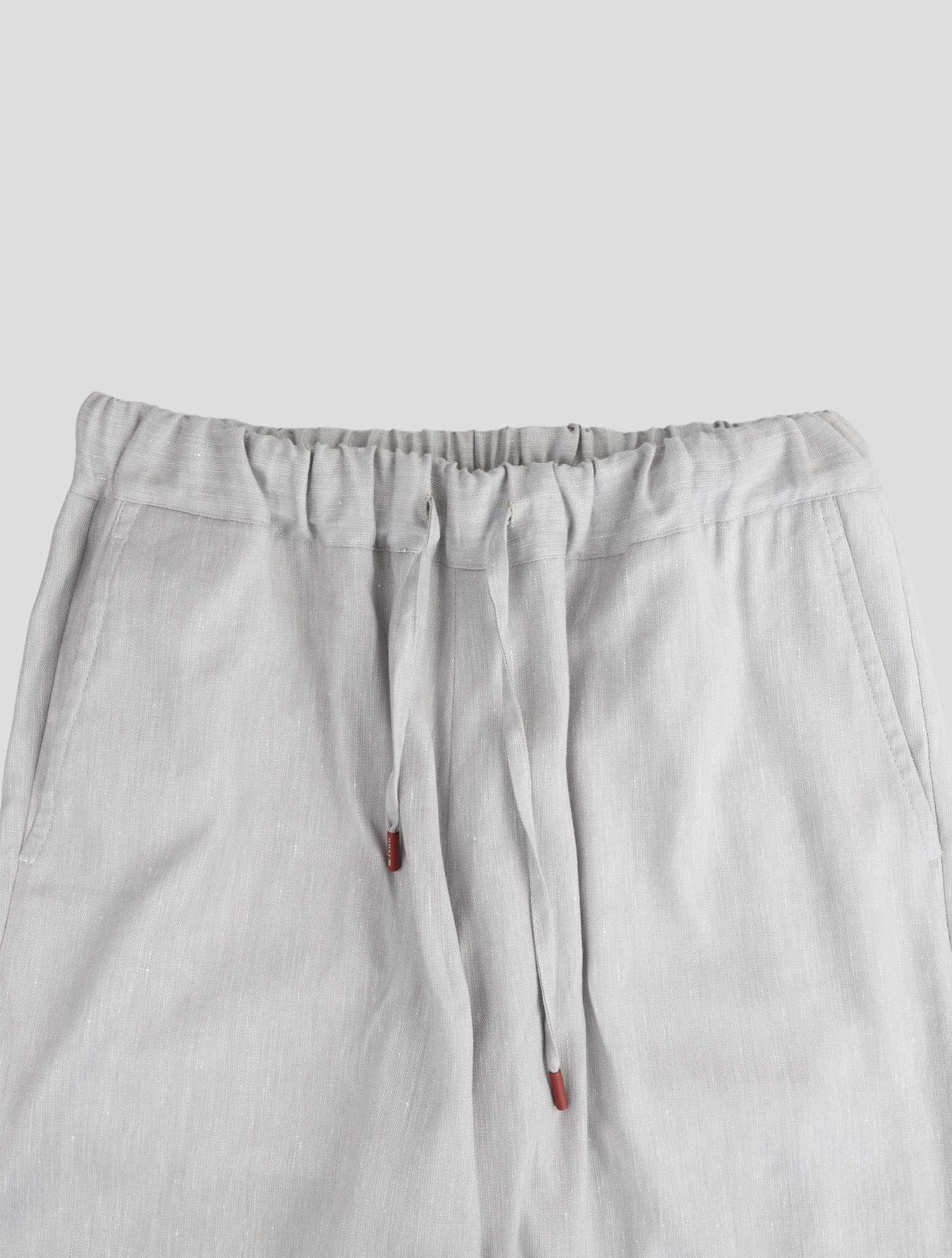 Kiton Gray Linen Cashmere Silk Pa Ea Short Pants