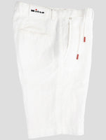 Kiton White Linen Short Pants